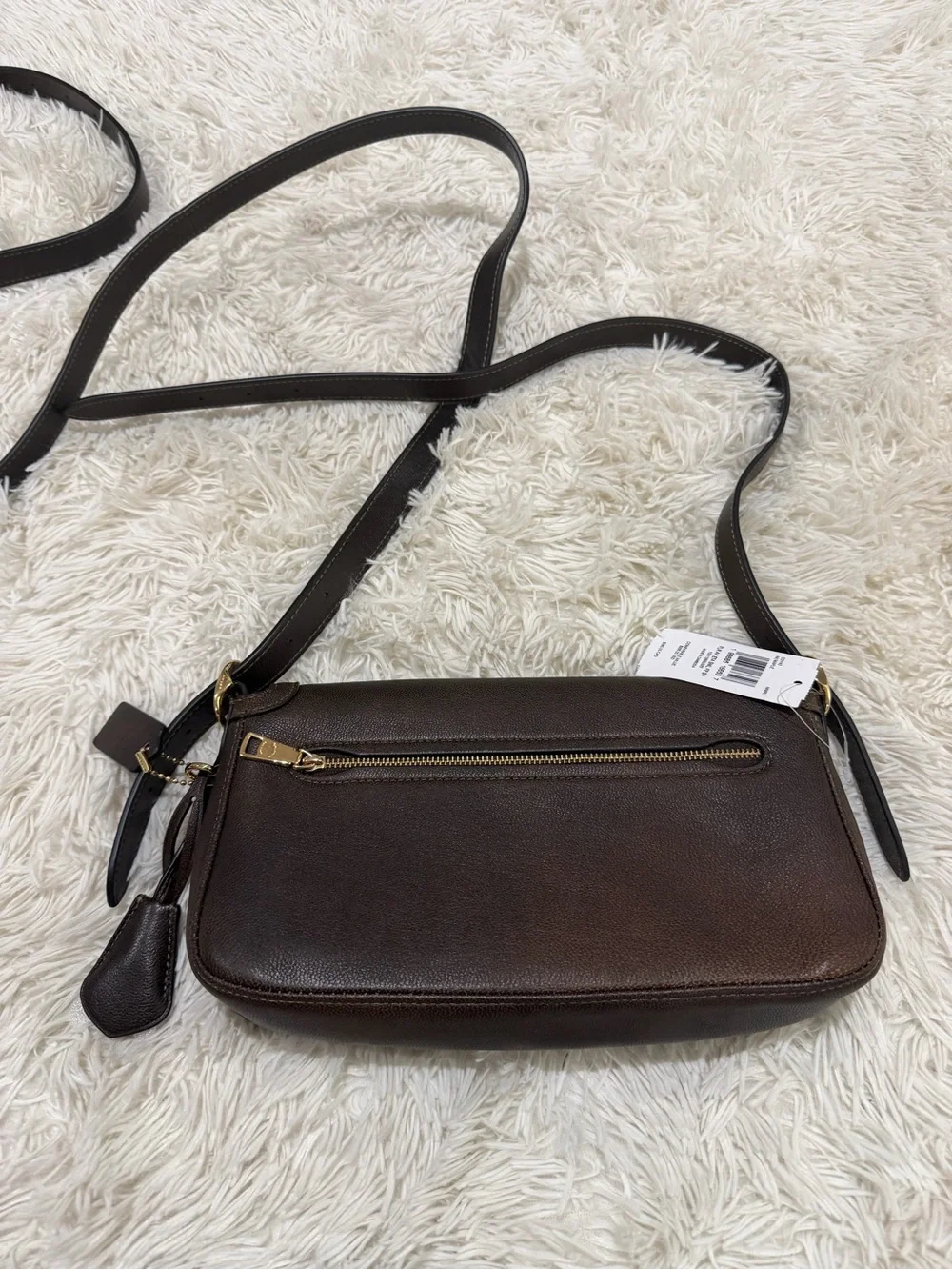 Coach CDY43 Etta Small Flap Shoulder Bag With Floral Applique Maple NWT